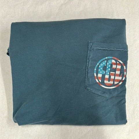 Blue FGL Flag Pocket T Shirt