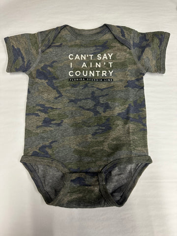 Can't Say I Ain't Country Camo Onesie
